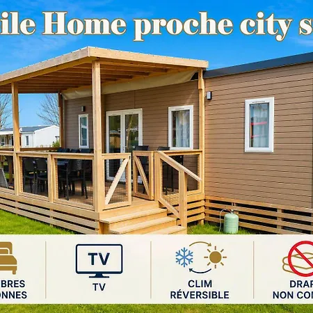 Ferienhaus Mobile Premium 6p La Vallee 5 Etoiles Piscine